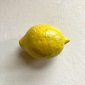 Life-Size Handmade Ceramic Lemon